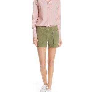 Nili Lotan women’s utility shorts, green, size 6